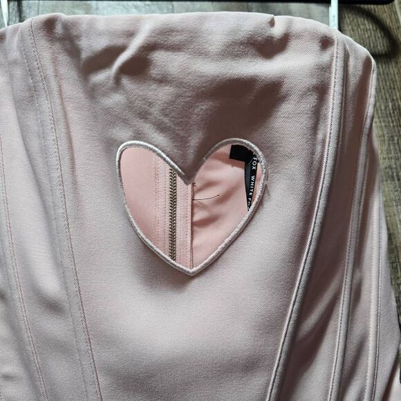 White Fox Never Love Again Strapless Bustier Baby Pink NWT - Picture 3 of 7